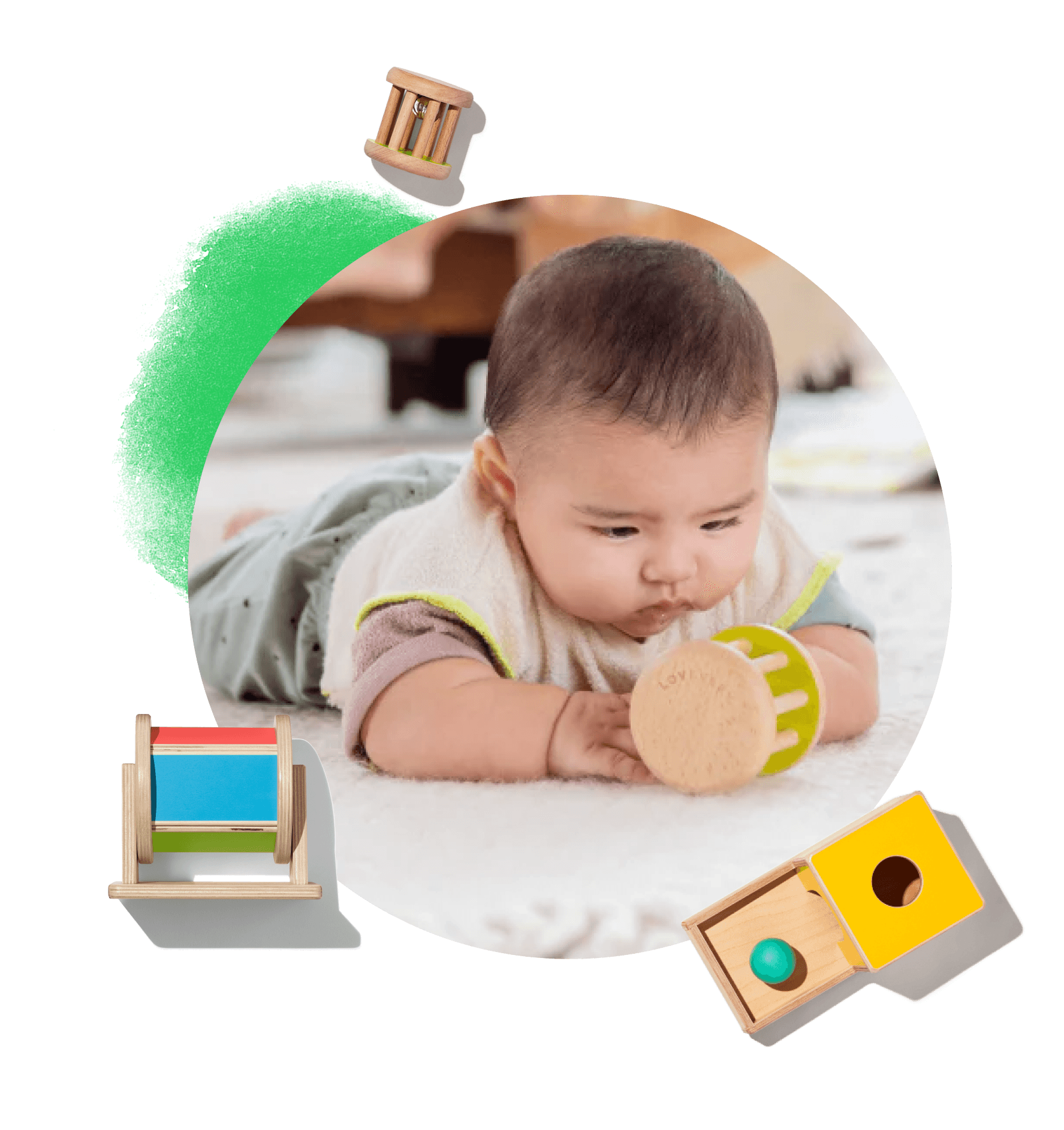 Wooden toys for babies