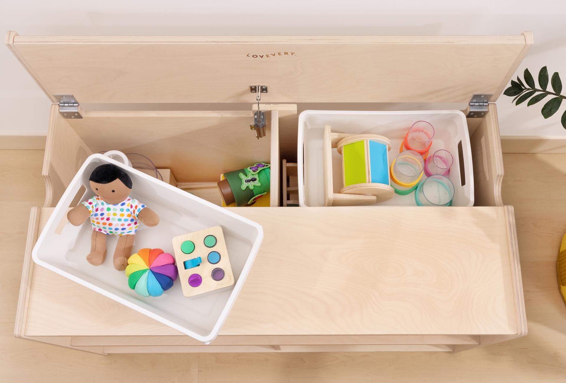 Inside the The Montessori Playshelf by Lovevery